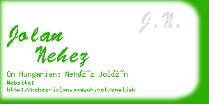 jolan nehez business card